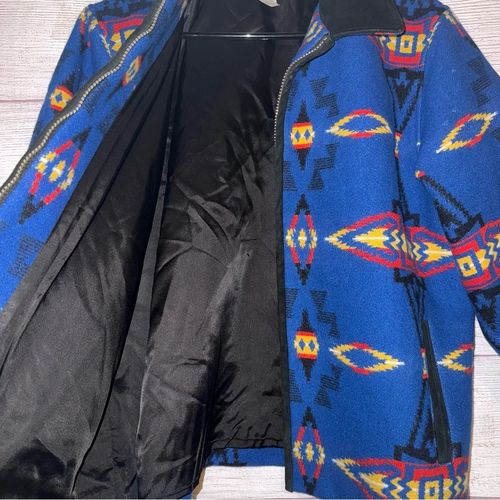 Pendleton Blue Multicolor Patterned Jacket - Picture 6 of 15